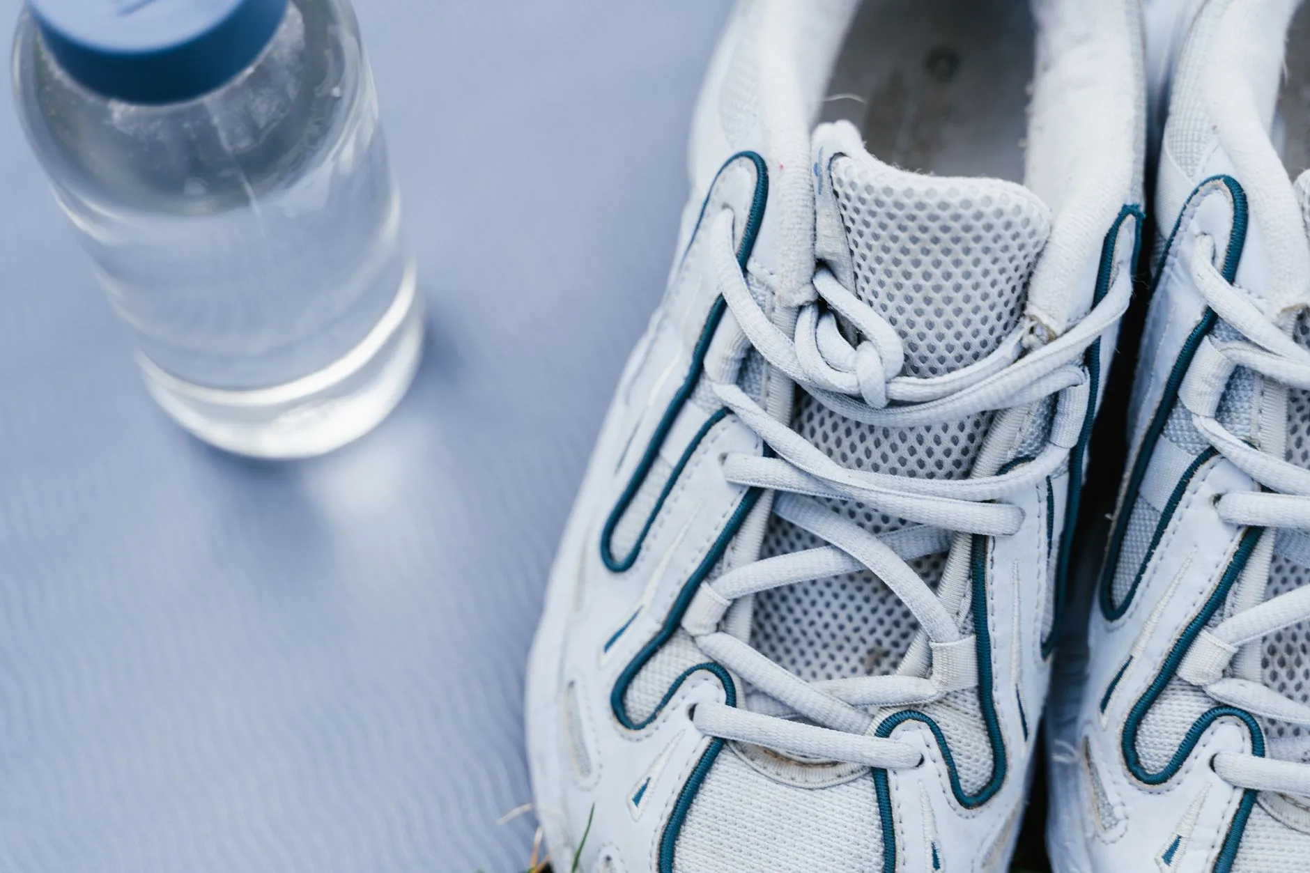 Running shoes and simple recovery kit for older runners