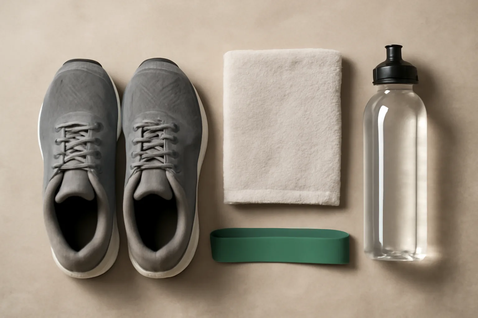Running shoes and resistance band for pace training